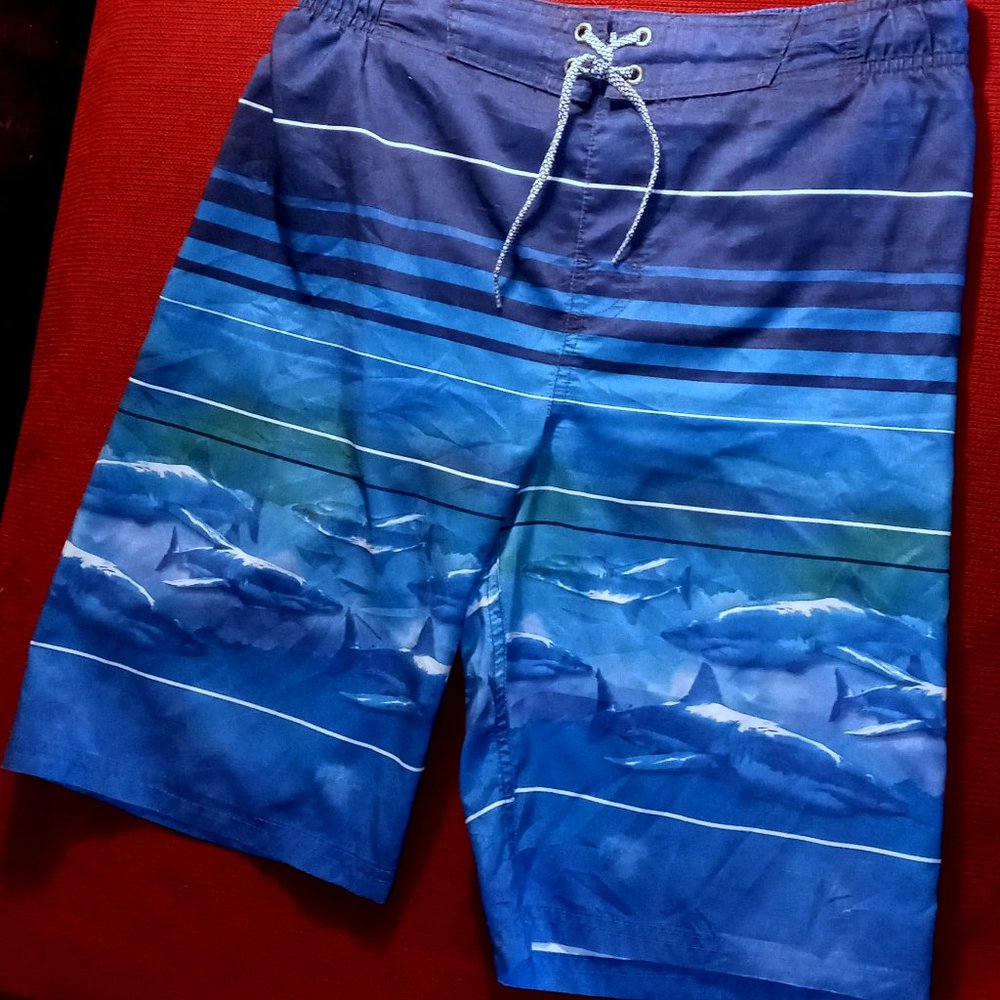Boys Shark Swim Trunks